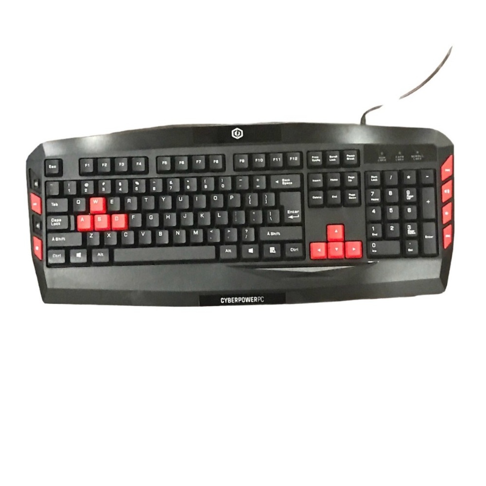 CyberPowerPC Multimedia Gaming Keyboard 🎮 LED Wired USB NIB PC Gamer Setup